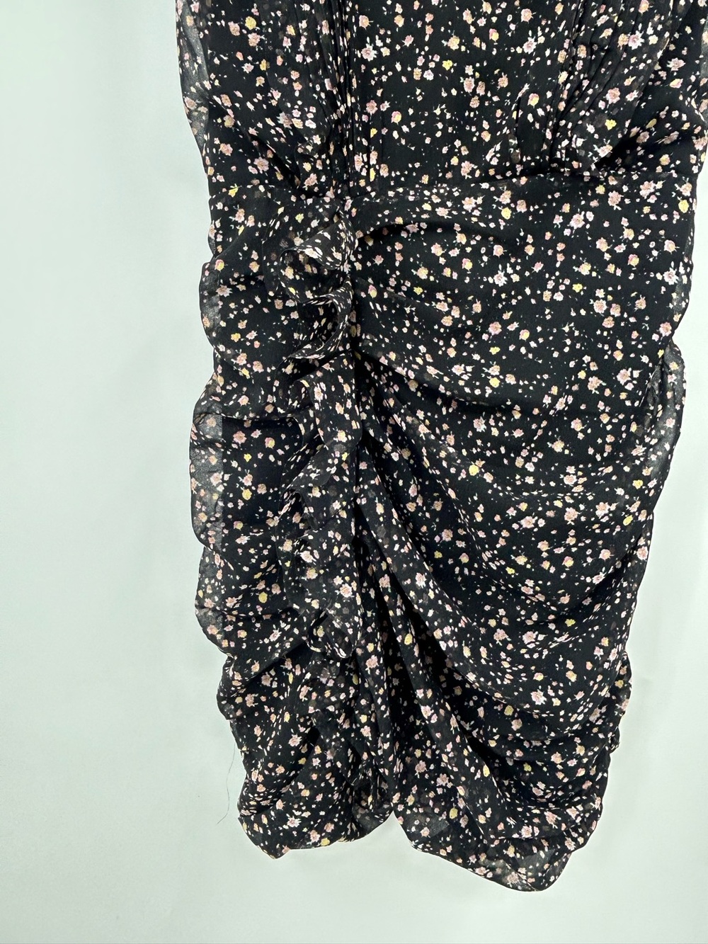All Saints Black Floral Sleeveless Dress Size 0 - Picture 3 of 12